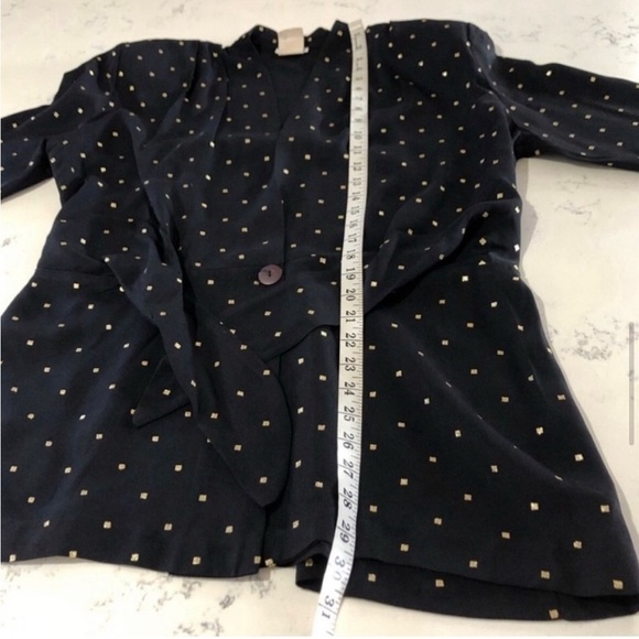 Vintage Sequel jacket/blazer V-neck long sleeve tie front black - Picture 11 of 13